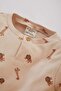 Baby Boy Safari Printed Long Sleeve Ribbed Camisole Pajama Set B7733A524Sp - 3