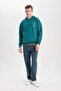 Keith Haring Oversized Fit Wide Fit Hooded Back Printed Kangaroo Pocket Sweatshirt B0370Ax23Wn - 5