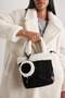 Women's Teddy Detailed Suede Handbag A7536Axns - 7