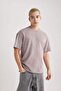 Comfort Regular Fit Comfortable Fit Crew Neck Washed Faded Effect Short Sleeve T-Shirt B9223Ax23Wn - 3