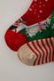 Christmas Themed Non-Slip Sole 3-Piece Cotton Long Socks for Baby Boy B6307A5Ns - 4