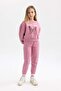 Girl's Relax Fit Crew Neck Printed Thick Sweatshirt B4675A823Wn - 2
