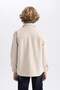 Oversize Wool Look Long Sleeve Shirt for Boys B7962A823Wn - 6