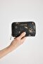Women's Space Printed Faux Leather Wallet B3775Axns - 2