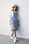 Girl's Slit Salopet Jean Dress C0519A824Sp - 2
