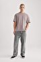 Comfort Regular Fit Comfortable Fit Crew Neck Washed Faded Effect Short Sleeve T-Shirt B9223Ax23Wn - 2