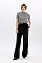 High Waist Wide Leg Velvet Winter Pants - Tall B4881Ax23Wn - 4