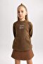 Girls Loose Fit Half Turtleneck Sweater B3996A823Au - 8