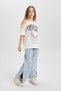 Girl's Wide Leg Ripped Detailed Wide Leg Jean Trousers Z4708A623Au - 3