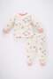Baby Girl Patterned Combed Cotton Long Sleeve Pajama Set A9326A523Au