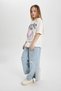 Girl's Wide Leg Ripped Detailed Wide Leg Jean Trousers Z4708A623Au - 4