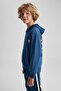 Boy's Oversized Wide Fit Hooded Sweatshirt A6586A823Wn - 8
