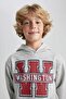 Boy's Hooded Printed Thick Sweatshirt B2054A823Wn - 6