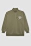 Coool Oversize Fit Half Zipper Thick Sweatshirt A2230Ax23Wn - 8