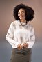 Crew Neck Openwork Sweater B3692Ax23Wn - 3
