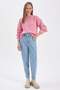 Coool Oversize Wide Fit Crew Neck Knitwear Sweater V1811Az23Wn - 5