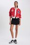Oversized Wide Fit College Collar Embroidered Thick Bomber Jacket B2593Ax23Wn - 2