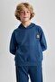 Boy's Oversized Wide Fit Hooded Sweatshirt A6586A823Wn - 5