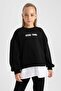 Girl's Oversized Crew Neck Soft Fleece Thick Sweatshirt A8424A823Au - 4