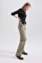 Gabardine Pants Straight Fit Standard Size High Waist Cargo Pocket B0625Ax23Au - 3