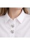 2 cm Crystal Stone Silver Button - 1 Pack 4 Pieces - 5