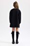 Girls' Crew Neck Printed Sweat Dress B2584A823Au - 7