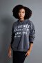 Oversize Hooded Printed Thick Fabric Sweatshirt B6308Ax23Wn