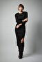 Cropped Crew Neck Glittery Fabric Knitwear Sweater B6323Ax23Au - 2