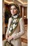 Mira Silk Patterned Cotton Soft Shawl Mena Series Green - 4