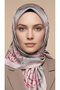 French Silk Patterned Draped Shawl Pink - 6