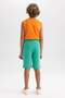 Basic Bermuda Shorts with Elastic Waistband for Boys B0900A8Ns - 6