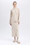 A-Line Basic Plain Knitwear Maxi Skirt A9808Ax23Wn - 2