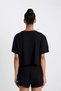 Cropped Fit Crew Neck Sports Ribbed Short Sleeve T-Shirt A9916Ax23Hs - 7