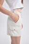 100% Cotton Regular Fit Normal Waist Gabardine Shorts A3688Ax23Sm - 5
