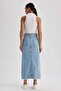 Fashion Fit Slit Maxi Jean Skirt A5963Ax23Hs - 6