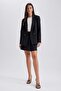 Oversized Wide Fit Double-Breasted Collar Buttoned Blazer Jacket B0357Ax23Au - 2