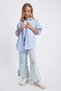 Girl's Wide Leg Ripped Detailed Wide Leg Jean Trousers Z4708A623Au - 3