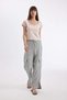 Baggy Pants Wide Leg Elastic Waist Lace-Up Wide Loose Leg with Pockets High Waist Long Length Leg Ripped - 3