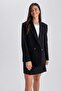 Oversized Wide Fit Double-Breasted Collar Buttoned Blazer Jacket B0357Ax23Au - 3