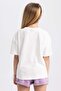 Pınk Floyd Relax Fit Short Sleeve T-Shirt for Girls A5239A823Hs - 5