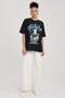 Coool Wednesday Oversized Wide Fit Short Sleeve 100% Cotton Washed Faded Effect T-Shirt A8526Ax23Sm - 2
