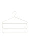 3 Tier Ecru Color Fabric Covered Metal Clothes Clothes Hanger, Clothes Hanger 42X41X0.5 - 5