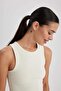 Slim Fit Halter Neck Corded Fabric Ribbed Knit Athlete A8859Ax23Hs - 4