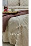 Scandinavian Jasmine Double Bedspread 240x250 and 2 Pillowcases Beige - 3