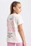 Girls' Back Printed Short Sleeve T-Shirt A1778A823Hs