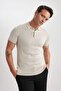 Slim Fit Slim Fit Short Sleeve Basic Plain Knitwear Polo T-Shirt Y5369Az23Sm - 4