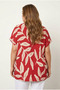 Plus Size Short Sleeve Patterned Button Shirt 321827 - 6