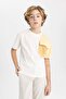 Oversize Crew Neck Short Sleeve T-Shirt for Boys Z3175A623Hs - 6