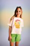Girls' Crop Printed Short Sleeve T-Shirt A1758A823Hs