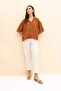 Relax Fit Pijama Yaka Linen Blended Short Sleeve Shirt U2927Az23Sm - 2
